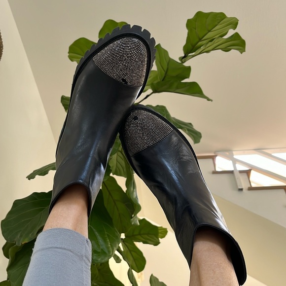 Free People Shoes - Free People NWT Lola Cruz Rhine Stones Black Zip Up  Boots. Comfortable! ❤️🌈